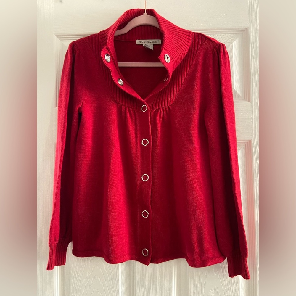 Requirements women’s cardigan size Small.